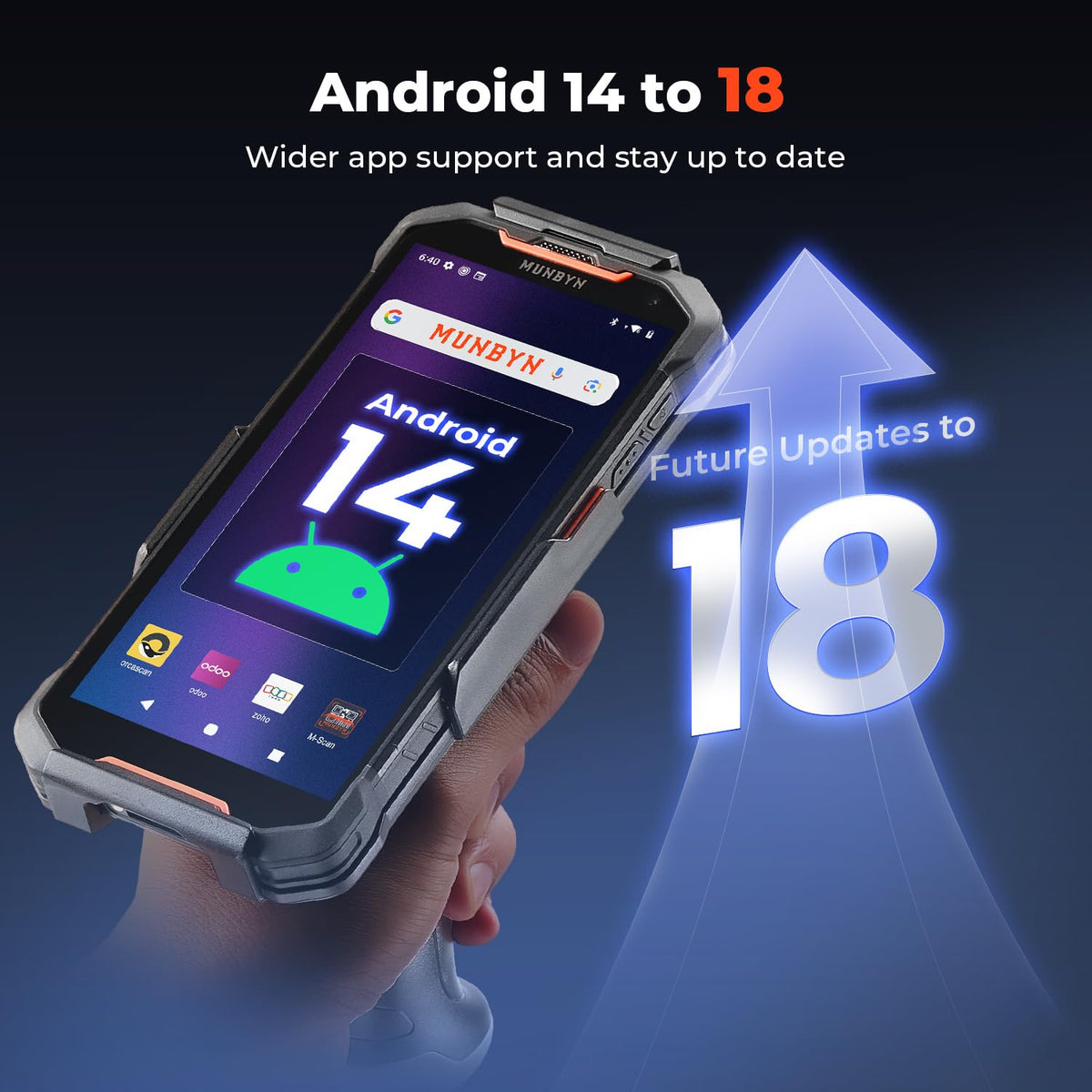 AceScan AS01P Android 14 Barcode Scanner(Android 18 Upgrade Only Available After Official Release), 6” Screen