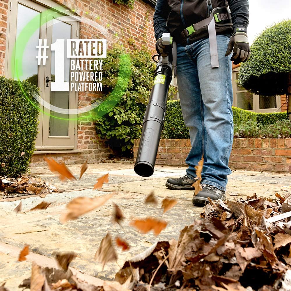 Backpack Leaf Blower, Cordless Electric 600 CFM, Includes 56V 7.5Ah Battery and Charger - LB6003