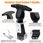 Rubber Bonnet Latch Flexible T-Handle Hasp with Brackets