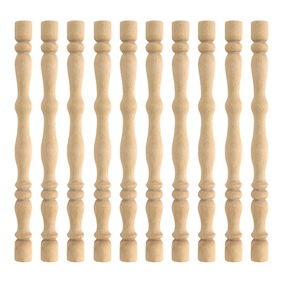 10 3/7" Wooden Baluster Spindles,Unfinished for Crafts 10-Pack