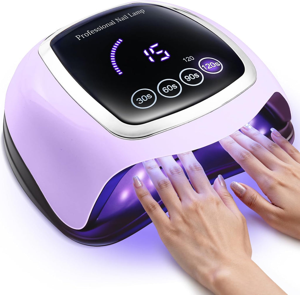 UV Nail Lamp, 180W LED Nail Dryer for Gel Polish, Touch Screen, 42 Beads | Auto Sensor Curing Light with LCD Display