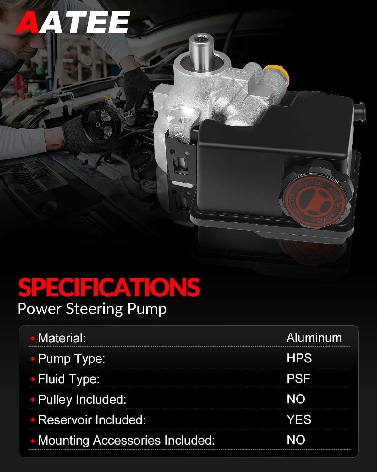 AATEE 20-55982 Power Steering Pump & Reservoir for:-Chevy Impala 2004 2005