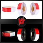 Reflective Tape 2" X 160' Red/White High Intensity DOT-C2 Trailer Reflector Tape Outdoor Waterproof Conspicuity