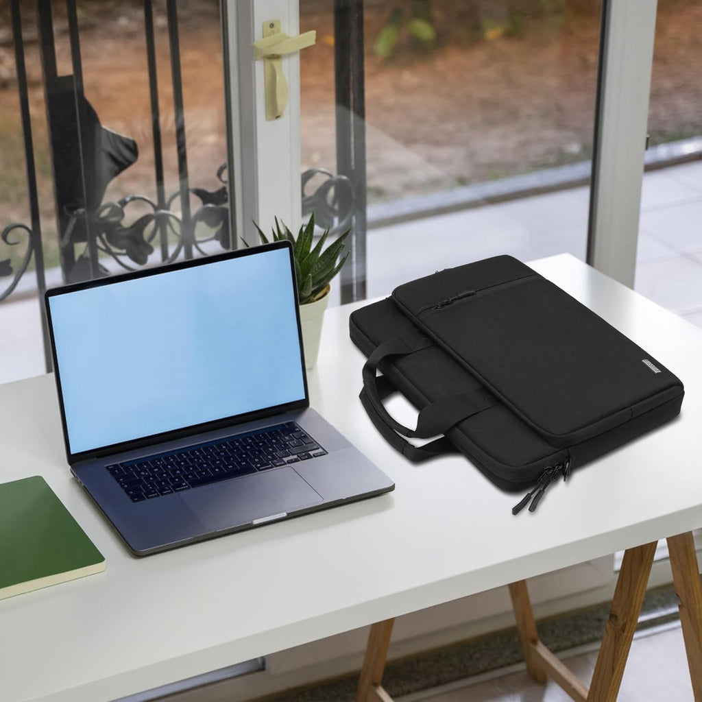 15.6 16 Inch Laptop Bag, 360 Protective Case Messenger Bag Waterproof Computer Sleeve Briefcase with Shoulder Strap