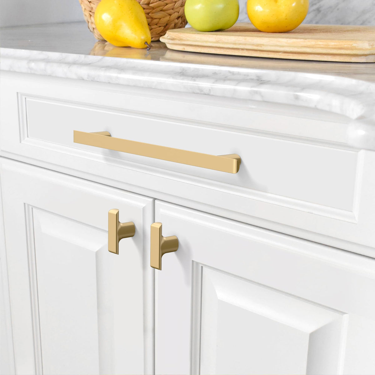 6 Pack Champagne Bronze Cabinet Pulls 12.6 Inch(320MM) Hole Centers Kitchen Cabinet Handles Hardware Kitchen Handles