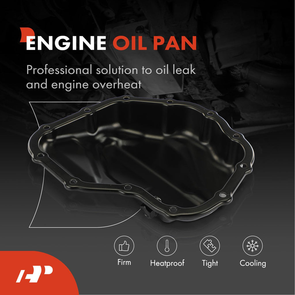 A-Premium Engine Oil Pan Sump with Drain Plug Compatible with Hyundai