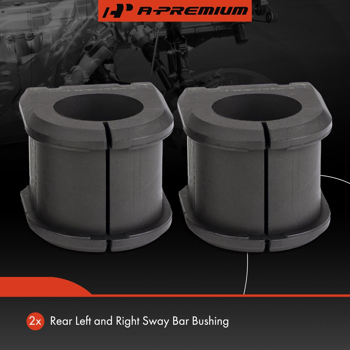 A-Premium 2 x Rear Sway Bar Bushing Kit, Compatible with Mazda