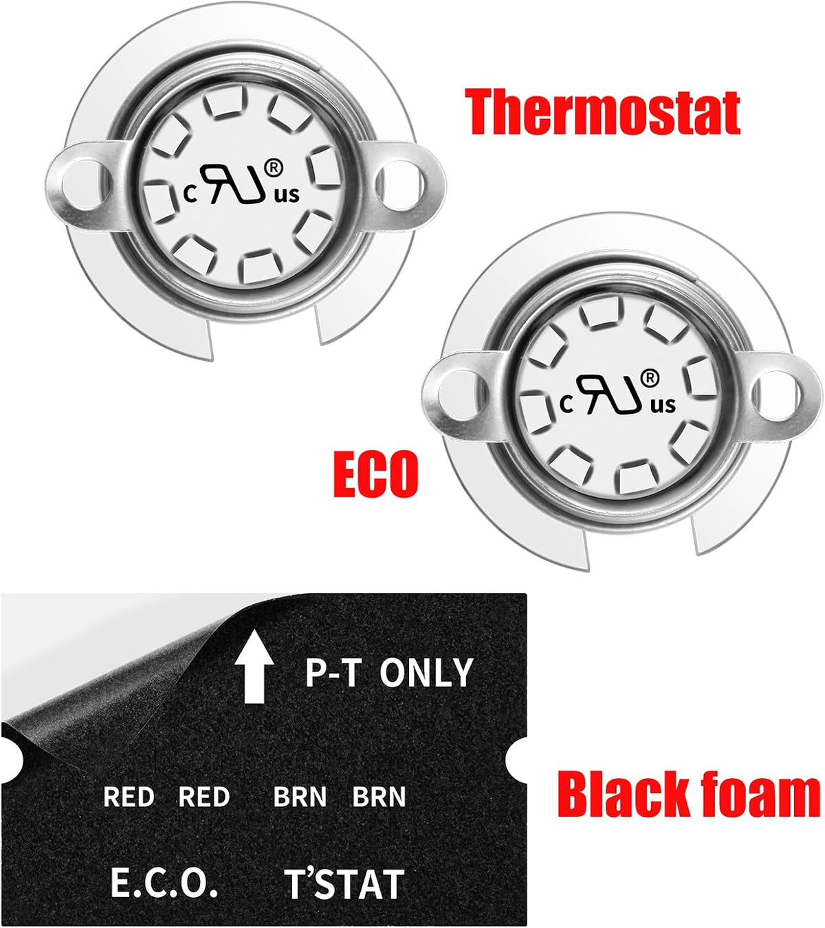 RV Water Heater Thermal Cutoff Kit - ECO Thermostat Assembly (2 Pcs)