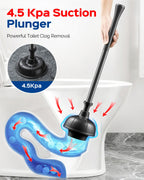 Toilet Bowl Brush and Plunger Set: 2-in-1 Hidden Holder Design