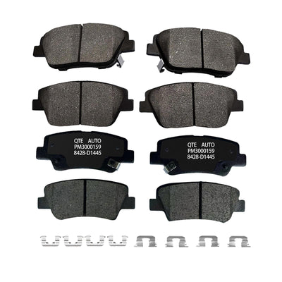 PM Auto Set of 8 Front-Rear 8428-D1445 Ceramic Brake Pads Compatible With 2011-2015 Hyundai Sonata