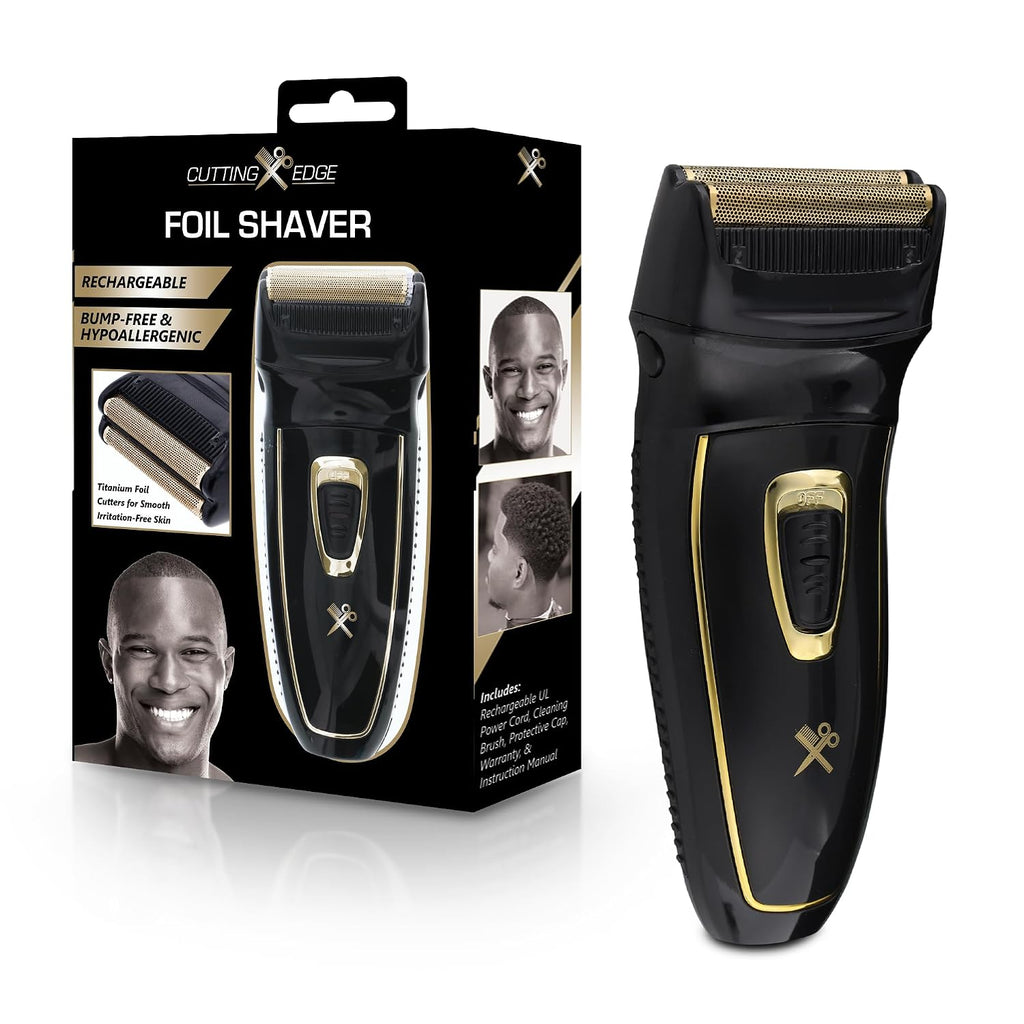 Foil Shaver for Men, Hypoallergenic Electric Razor with Titanium Foil Cutters, Rechargeable Face Shaver with Pop-Up