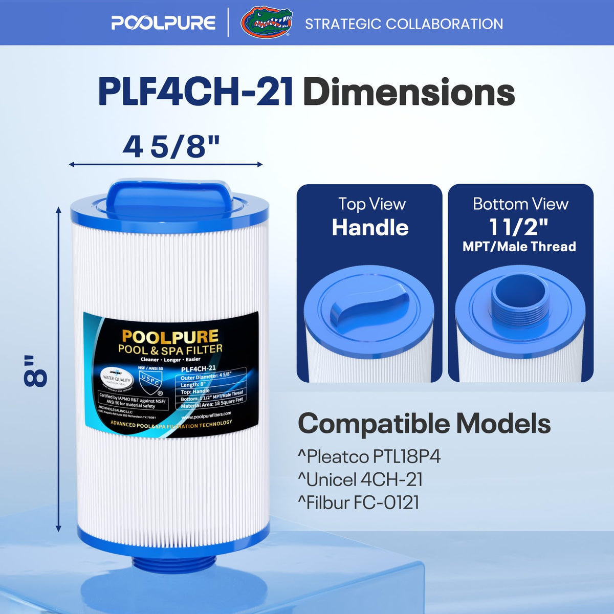 4CH-21 SPA Filter Replaces PDM25P4 2PACK