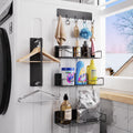 Magnetic Shelves for Washing Machine, 5 Pack Heavy Duty Laundry Shelf Organizer with Hooks, Strong Magnetic Storage