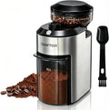 Electric Burr Coffee Grinder with 28 Precise Grind Settings, 2-12 Cup Auto-Stop, Flat Burr Coffee Bean Grinder for