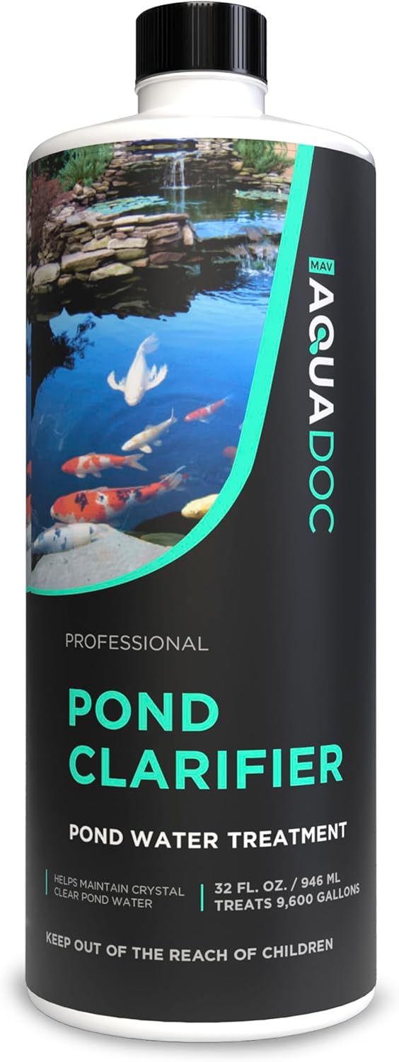 AquaDoc Pond Water Clarifier - Enzyme-Based Treatment for Fish Ponds, 32 oz