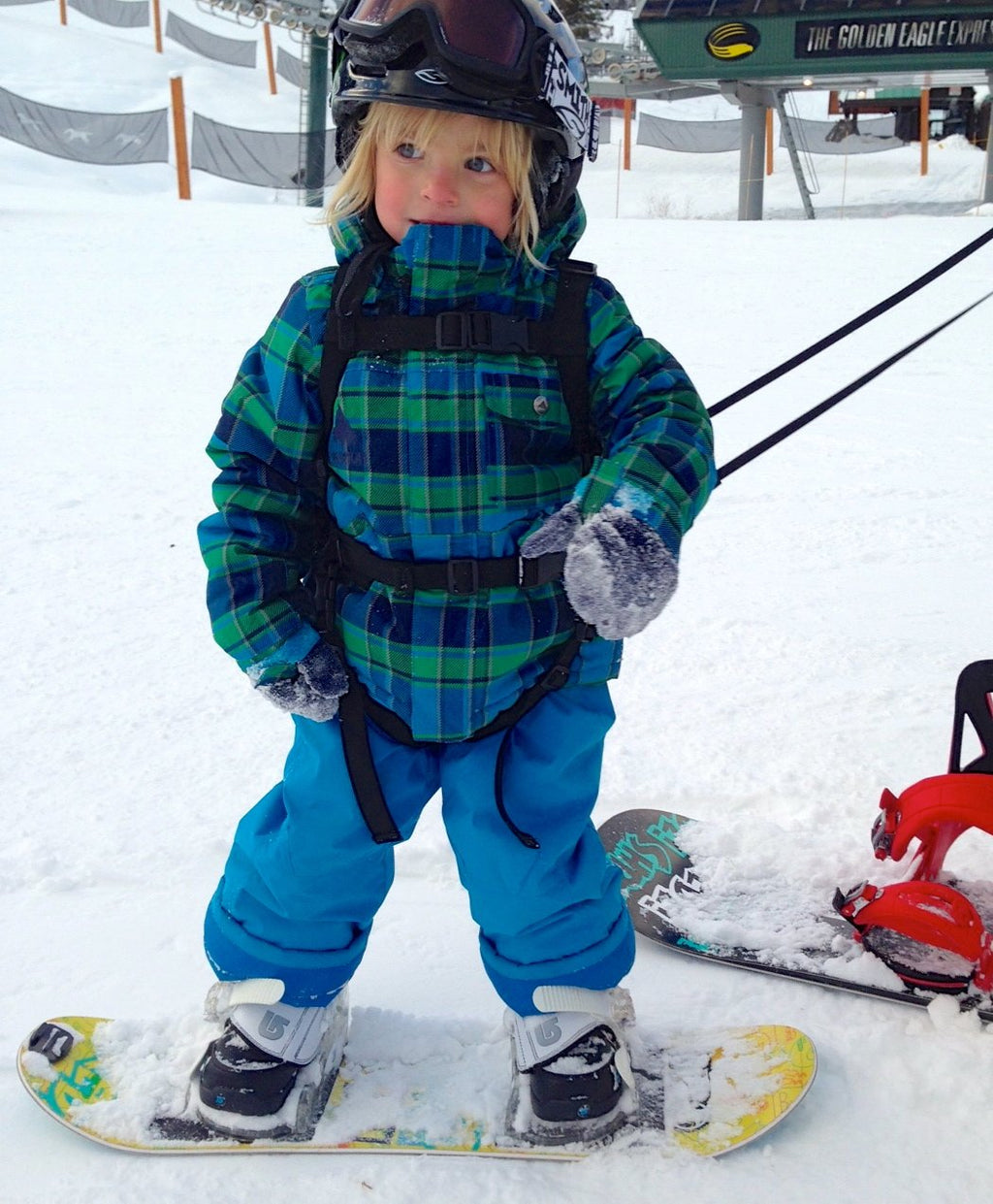 Kids Ski and Snowboard Trainer with Retractable Leashes