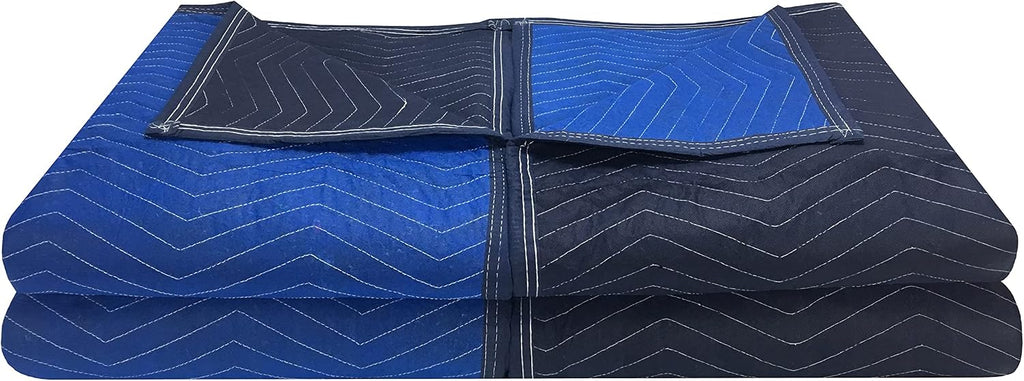 4 Supreme Woven Moving Blankets 72 x 80" Heavy Duty 85# , Blue - A0080HP04