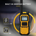 RB48PLUS GMRS Walkie Talkies Long Range,IP67 Waterproof 2 Way Radio | Repeater Capable, Dual PTT, Vibration Alert