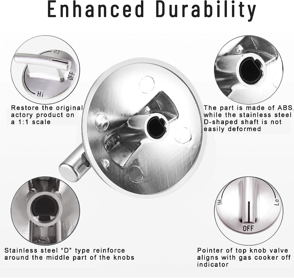 Stove Knobs for Jenn-Air, KitchenAid & Maytag Gas Cooktops for 7733P410-60