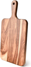 Acacia Cutting Board with Handle, 14 x 7 Inch Charcuterie Serving Board