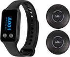 Wireless Restaurant Pager Watch 1 Receiver 2 Call Buttons