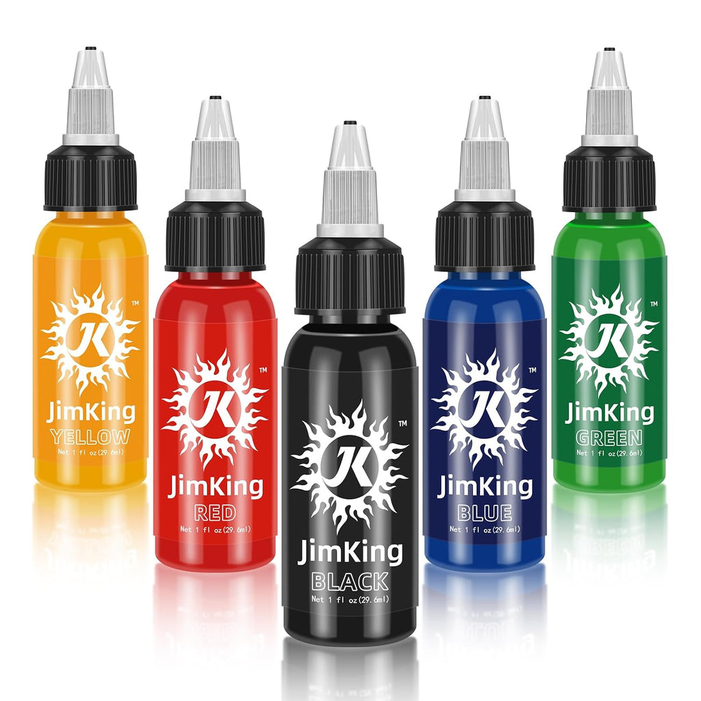 30ml Tattoo Ink, Tattoo Color Supply, 5 Colors Natural Plant Pigment for Permanent Makeup Tattoos, Long Lasting Vivid