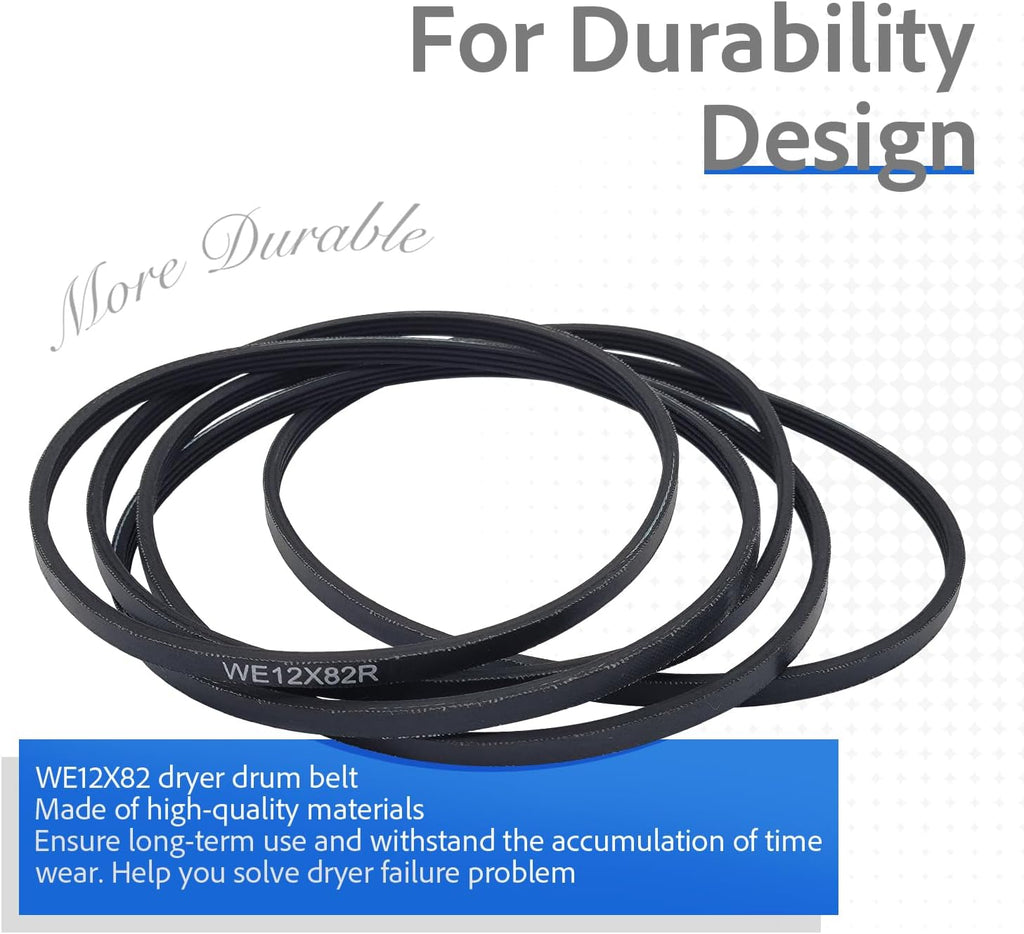 WE12X82 Dryer Drum Belt Fits for GE and General Electric Dryers