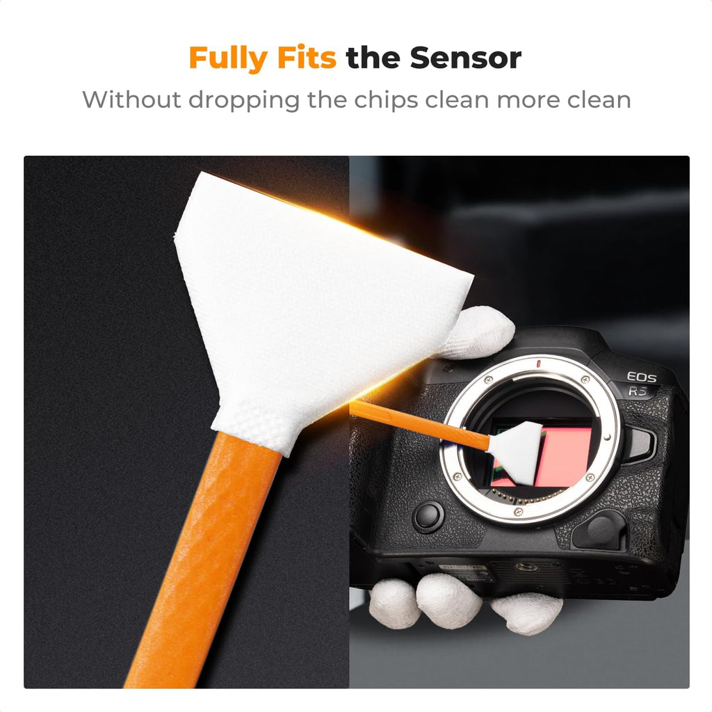24mm Full Frame Sensor Cleaning Kits, with 20ml Sensor Cleaner | Sensor SwabsX6, Vacuum Sealed, Gentle Cleaner