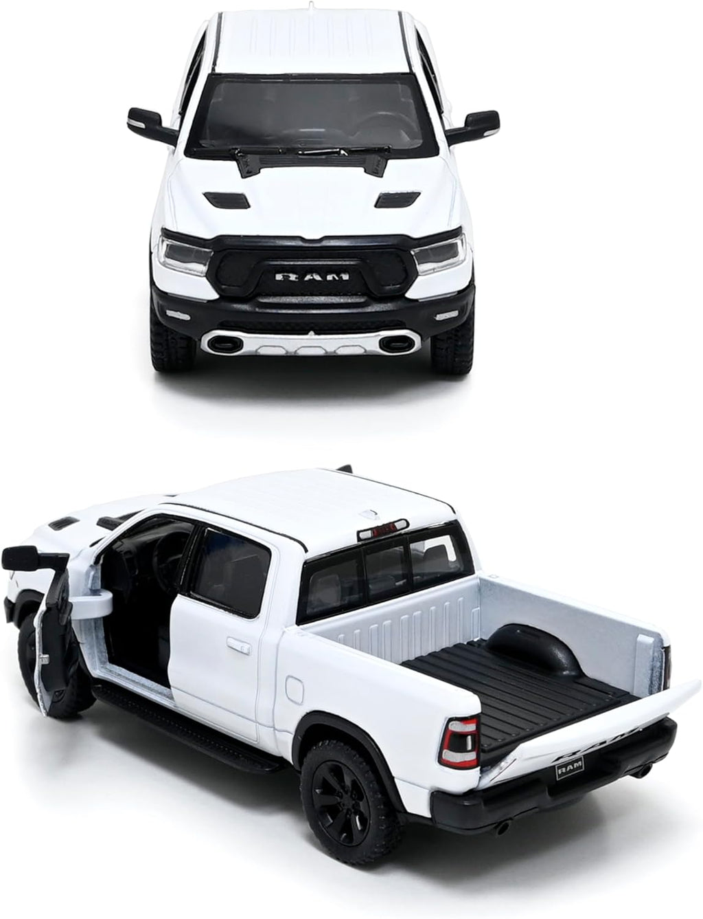 2019 Dodge Ram 1500 Pickup 1:46 O Scale 5" Die Cast Metal Model Toy Truck (White)
