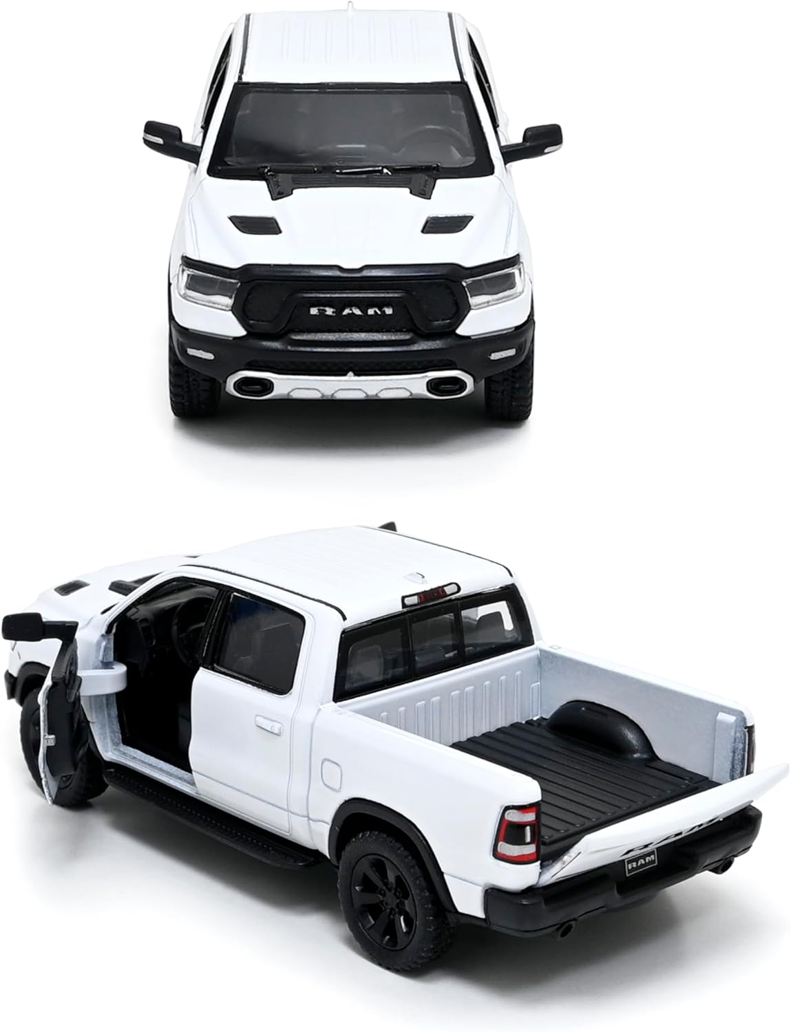 2019 Dodge Ram 1500 Pickup 1:46 O Scale 5" Die Cast Metal Model Toy Truck (White)