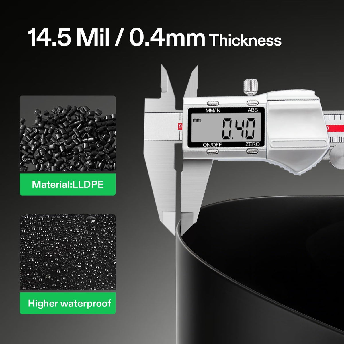 10 x 13 Feet Pond Liner for Koi Ponds, Aquaculture and Water Garden