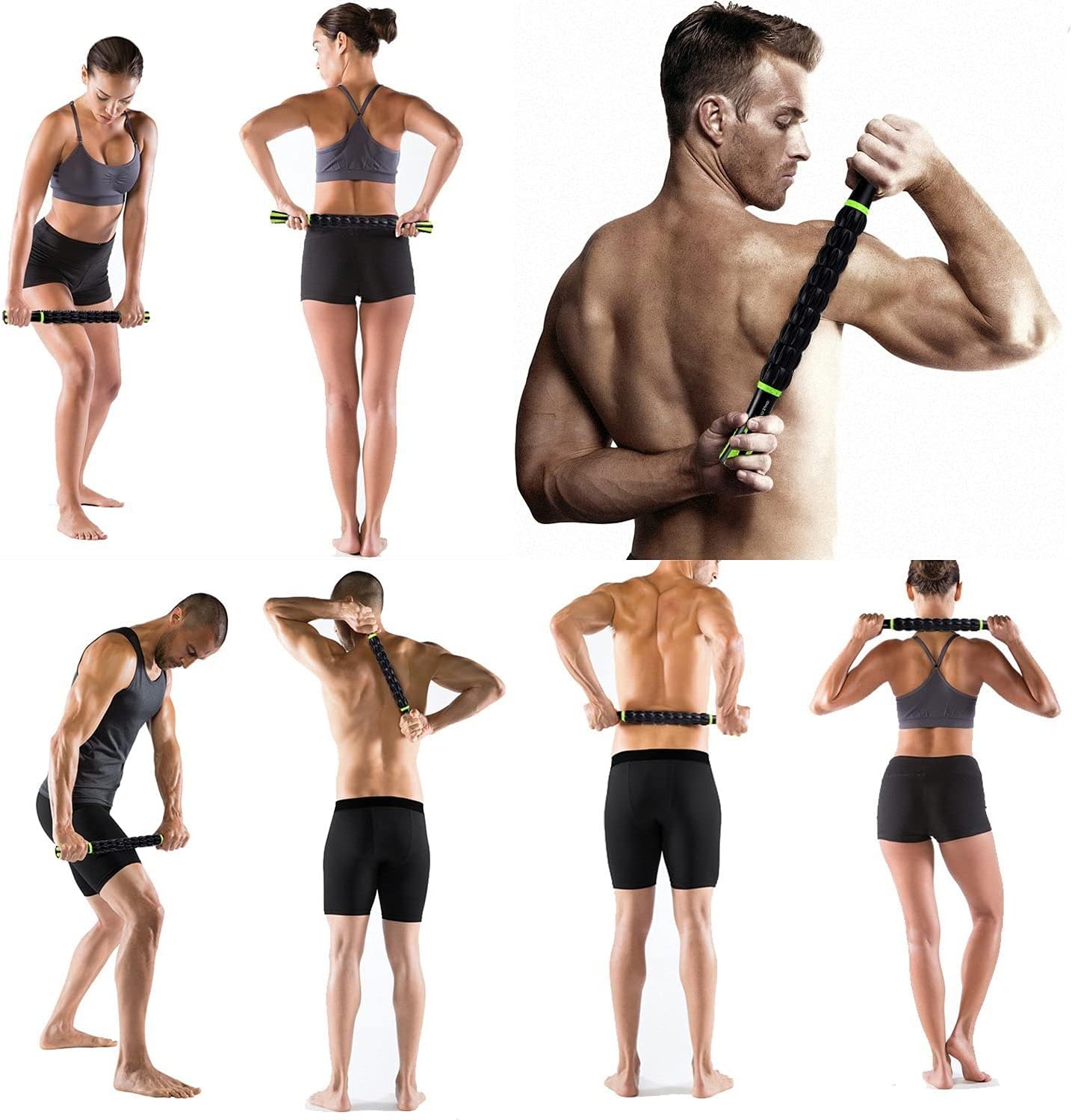Muscle Roller Stick - Massage Stick for Athletes - Reducing Soreness and Muscle Strain, Soothing Legs Cramps