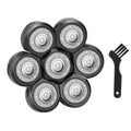 7 Men's Electric Shaver Replacement Heads + 1 Cleaning Brush