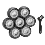 7 Men's Electric Shaver Replacement Heads + 1 Cleaning Brush