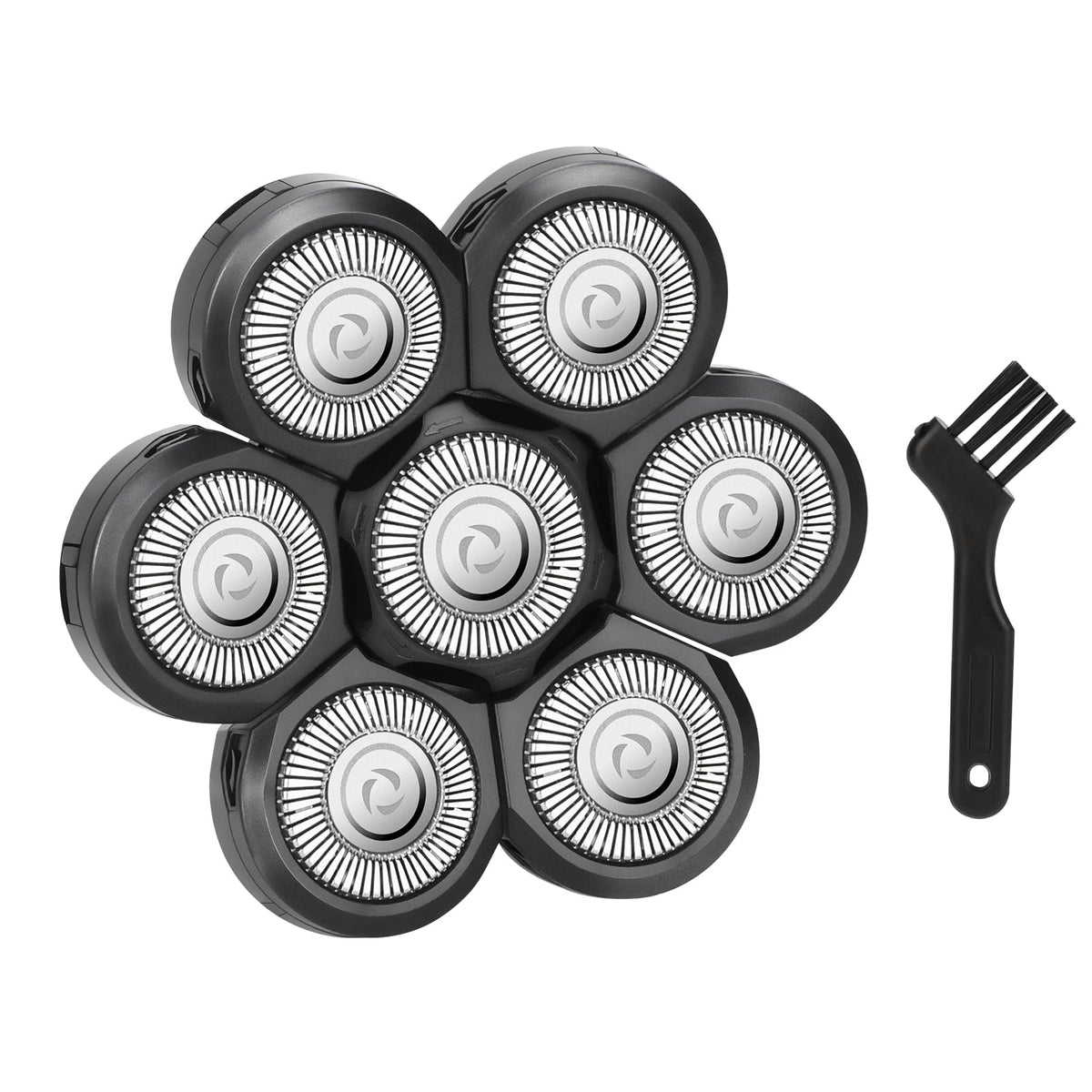 7 Men's Electric Shaver Replacement Heads + 1 Cleaning Brush