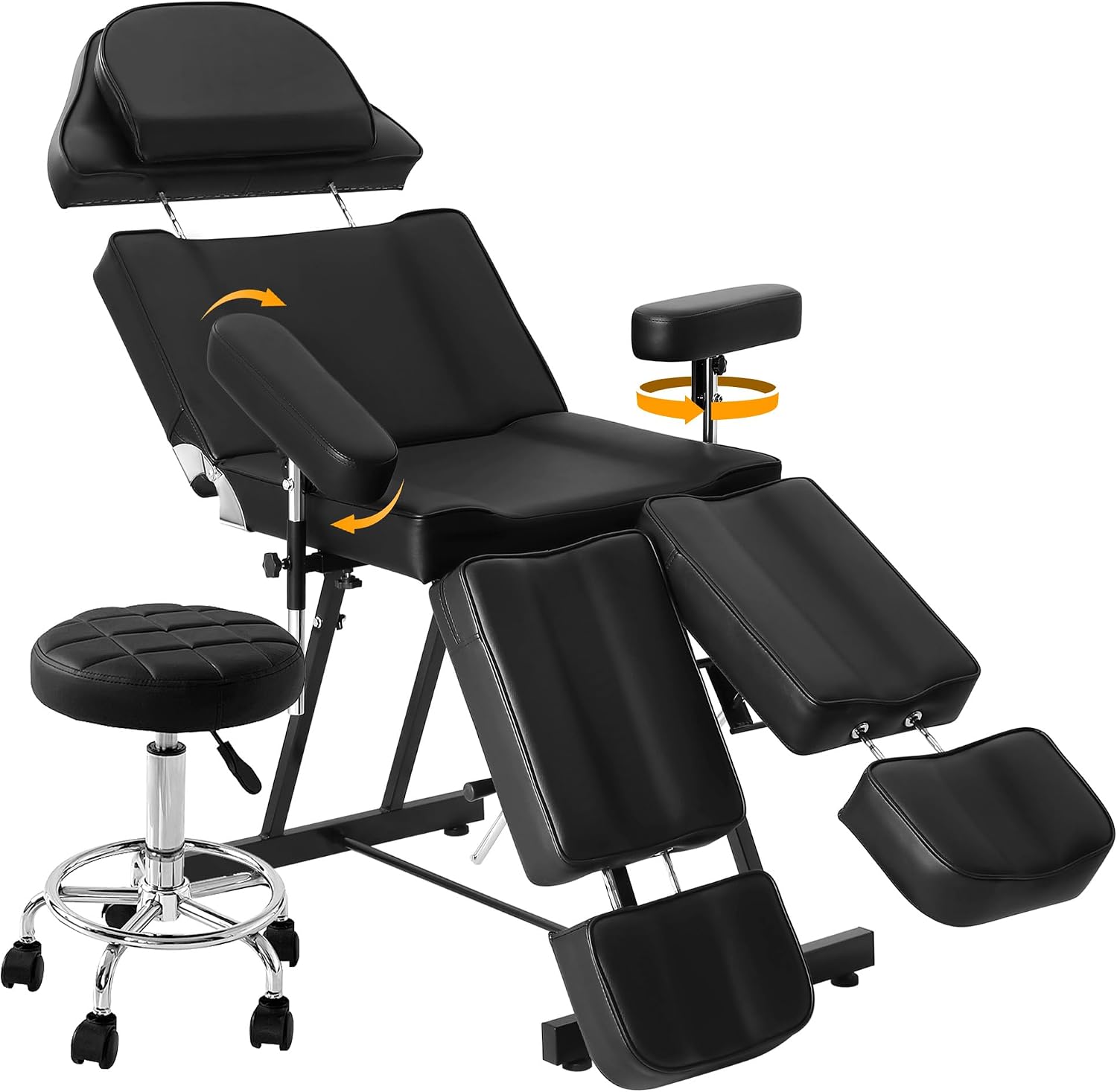 Tattoo Chair for Client, Esthetician Facial Artist Bed Split Legs