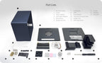 ElectroCookie Raspberry Pi 5 Case, Aluminum Mini Tower Case with Cooling Fan and Color Changing Ambient Light (Blue)