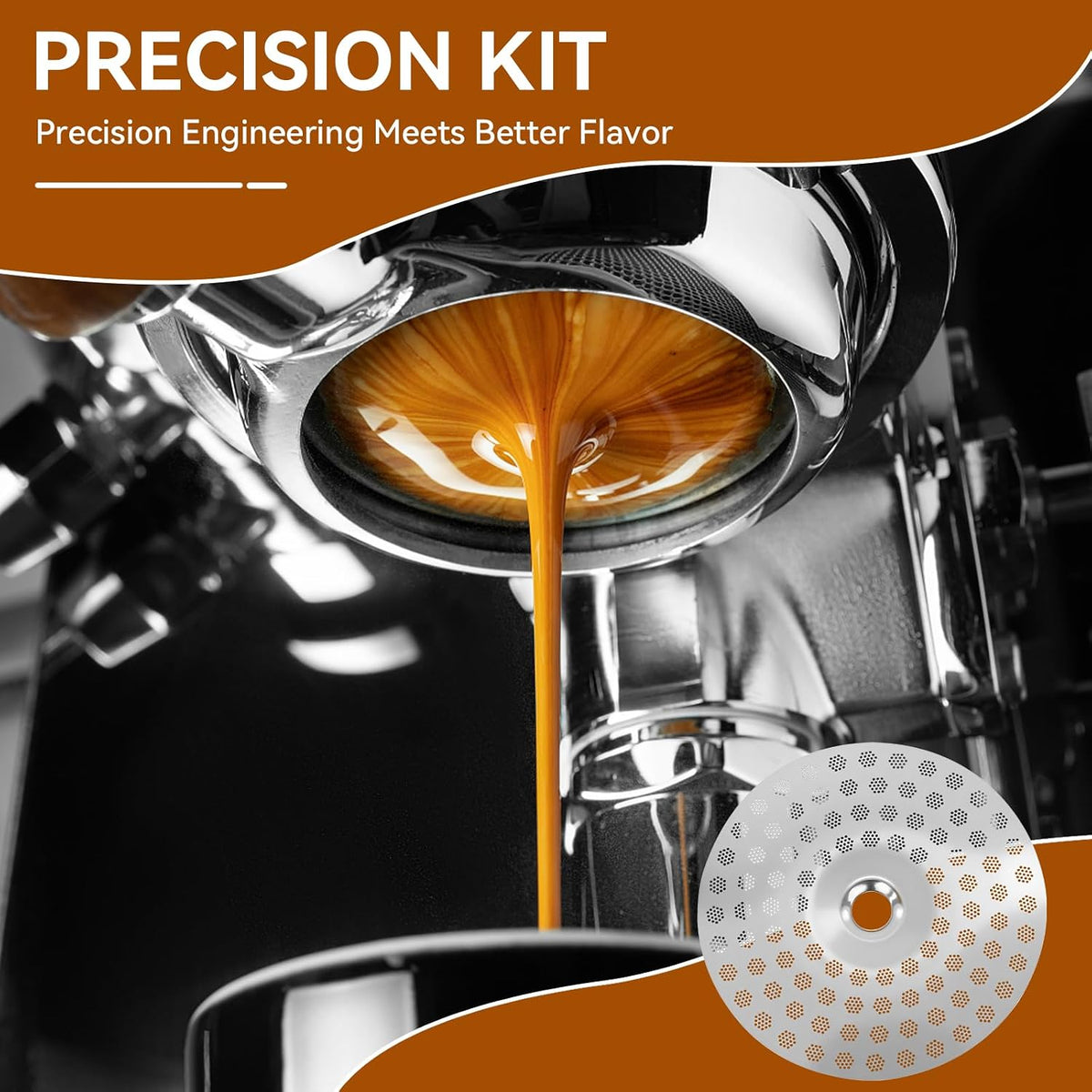 Precision Shower Screen with 58mm, Espresso Machine Replacement Parts