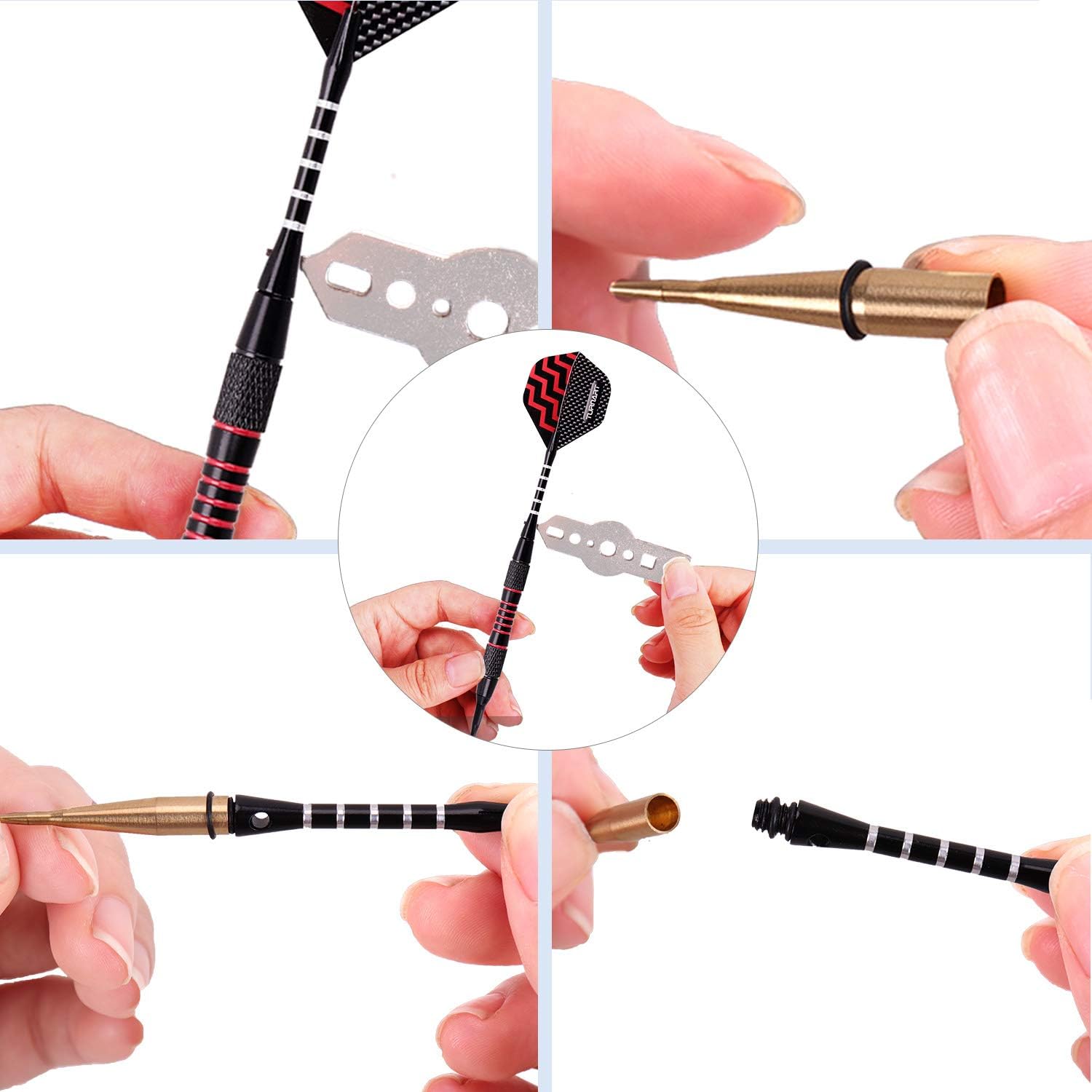 Darts Plastic Tip 9 Pcs 18 Grams Professional Soft Tip | Darts Set for Electronic Dartboard with 50 Extra Tips 9