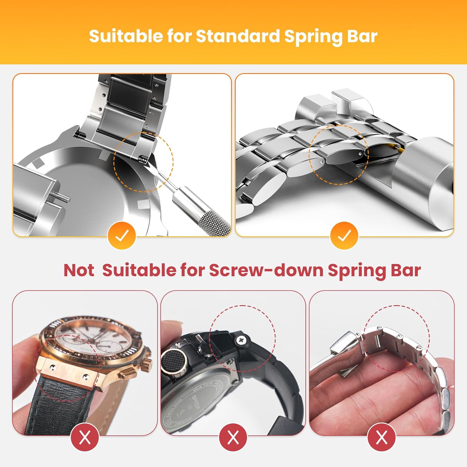 Watch Link Removal Tool, Watch Band Tool Kit, Repair Kit for Watch Bracelet Adjustment and Replacement and Resizing