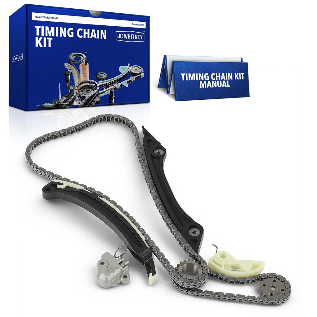 JC Whitney 8Pcs Engine Timing Chain Kit with Tensioner