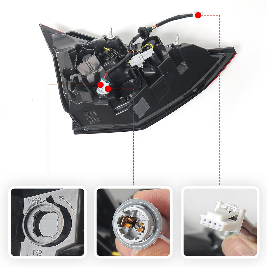 Right LED Inner Tail Light Fit for Nissan Rogue 2021-2024