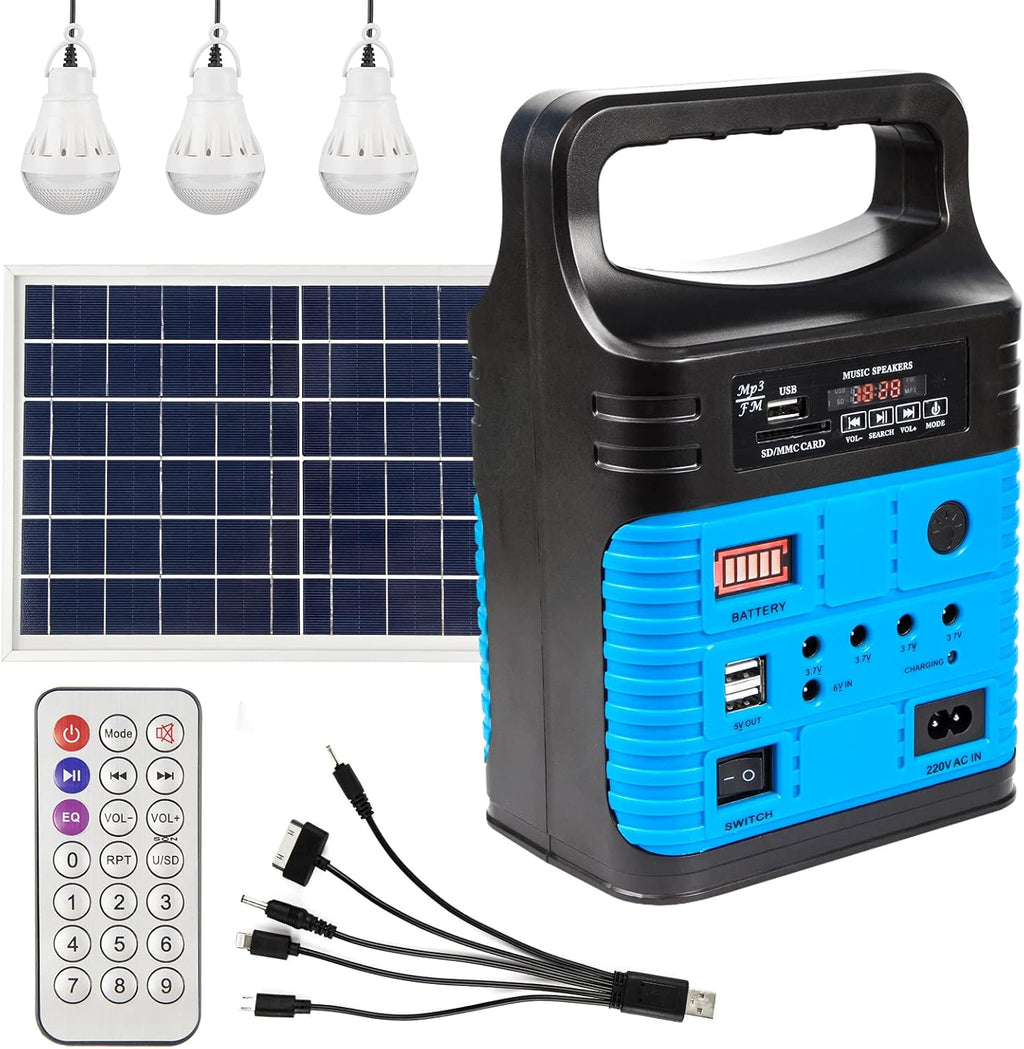 Portable Power Station,Solar Generator with Panels included,LiFePO4 Battery Pack Small Solar Powered Generator with