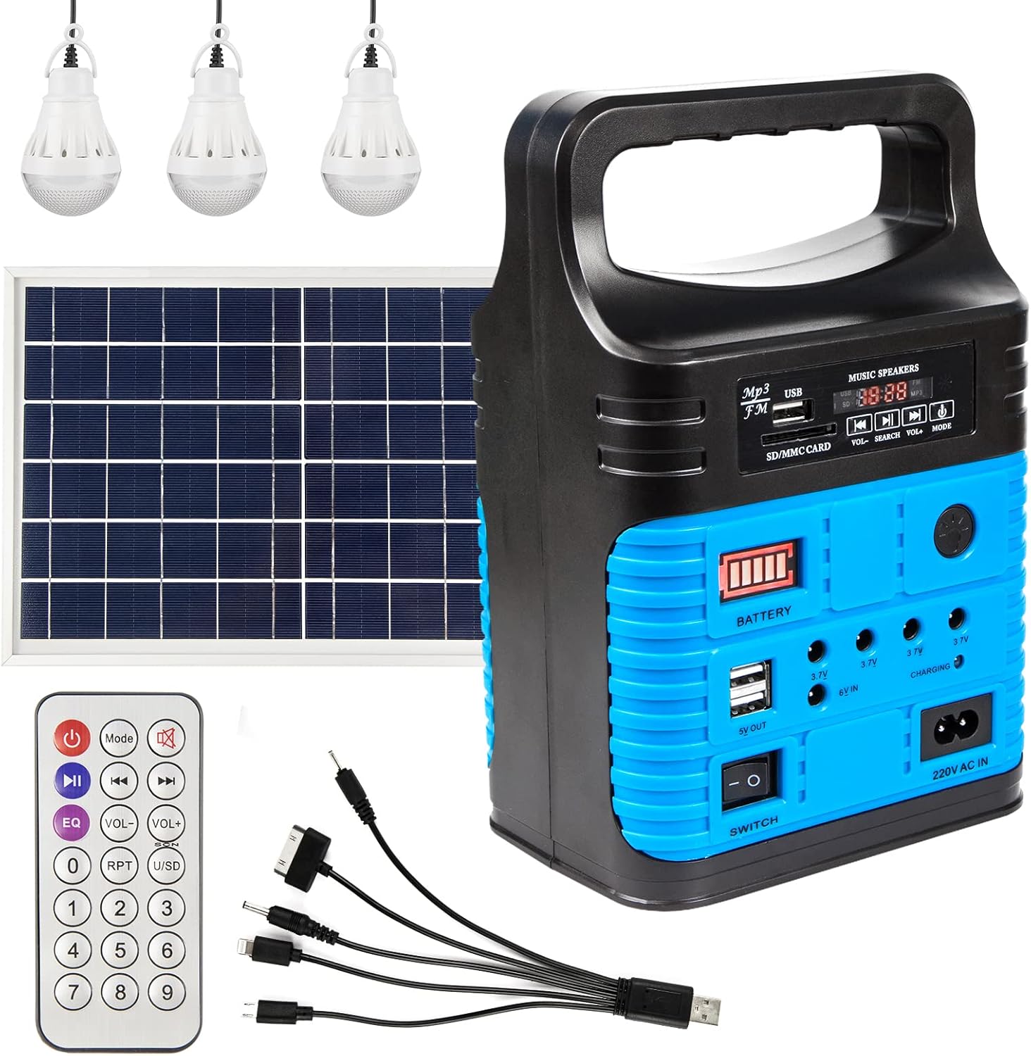 Portable Power Station,Solar Generator with Panels included,LiFePO4 Battery Pack Small Solar Powered Generator with