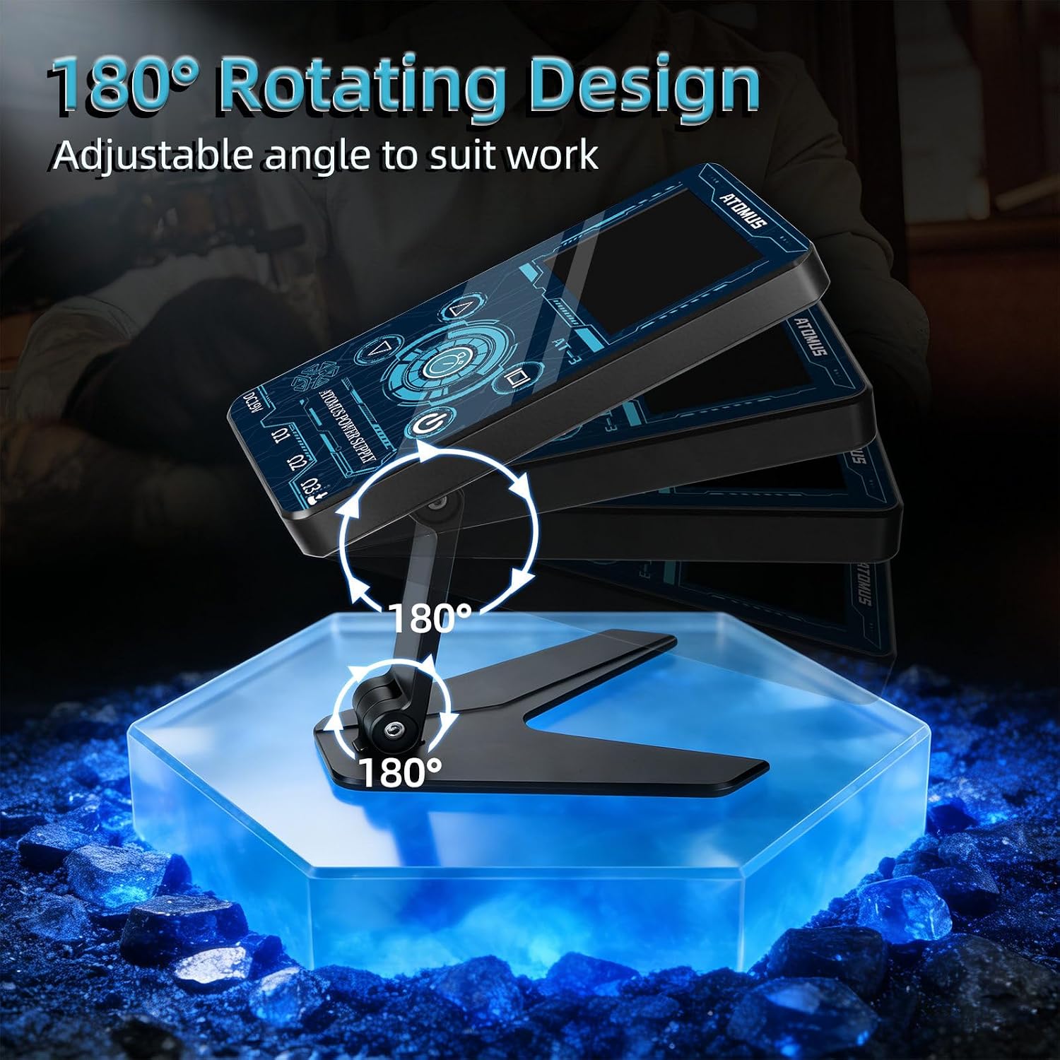 Tattoo Power Supply Touch Screen Digital LCD Power Supply with Clip Cord Foot Pedal Connection Port for Tattoo Machines