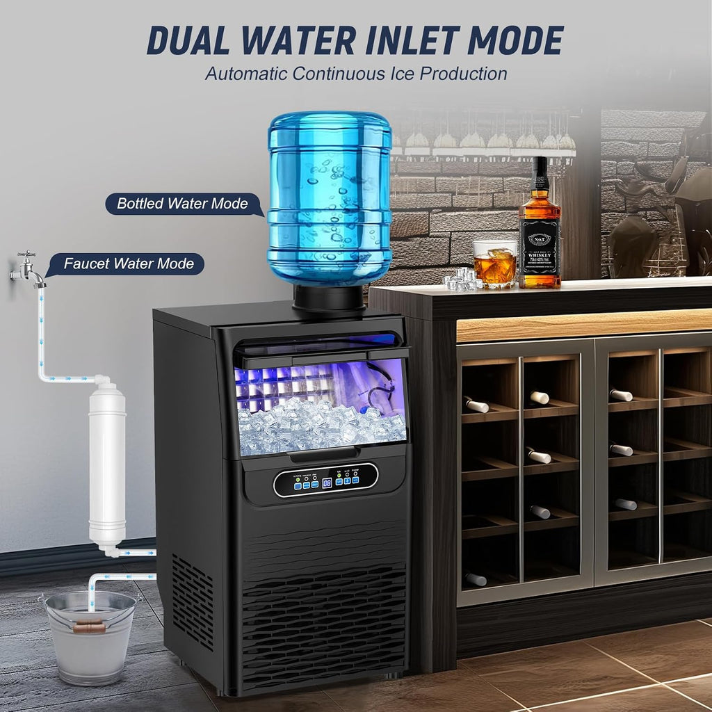 Under Counter Ice Maker Machine, 100LBS/24H, 20LBS Capacity
