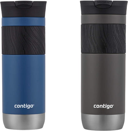 Byron Vacuum-Insulated Stainless Steel Travel Mug with Leak-Proof Lid, Reusable Coffee Cup or Water Bottle, BPA-Free
