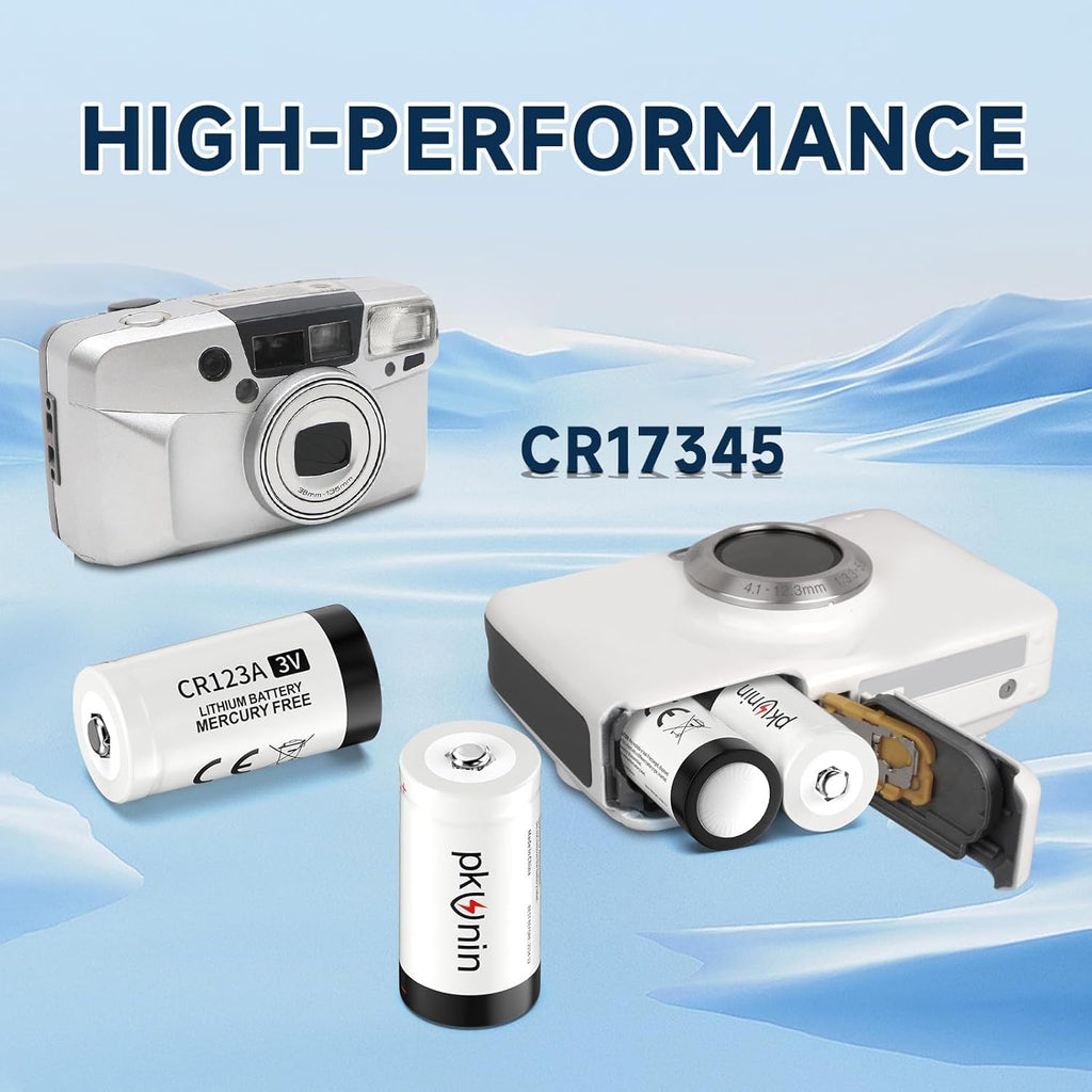CR123A 3V Lithium Battery 2 Pack 123a Lithium Batteries for Camera | CR17345 123A DL123A CR123 Batteries 1500mAh for