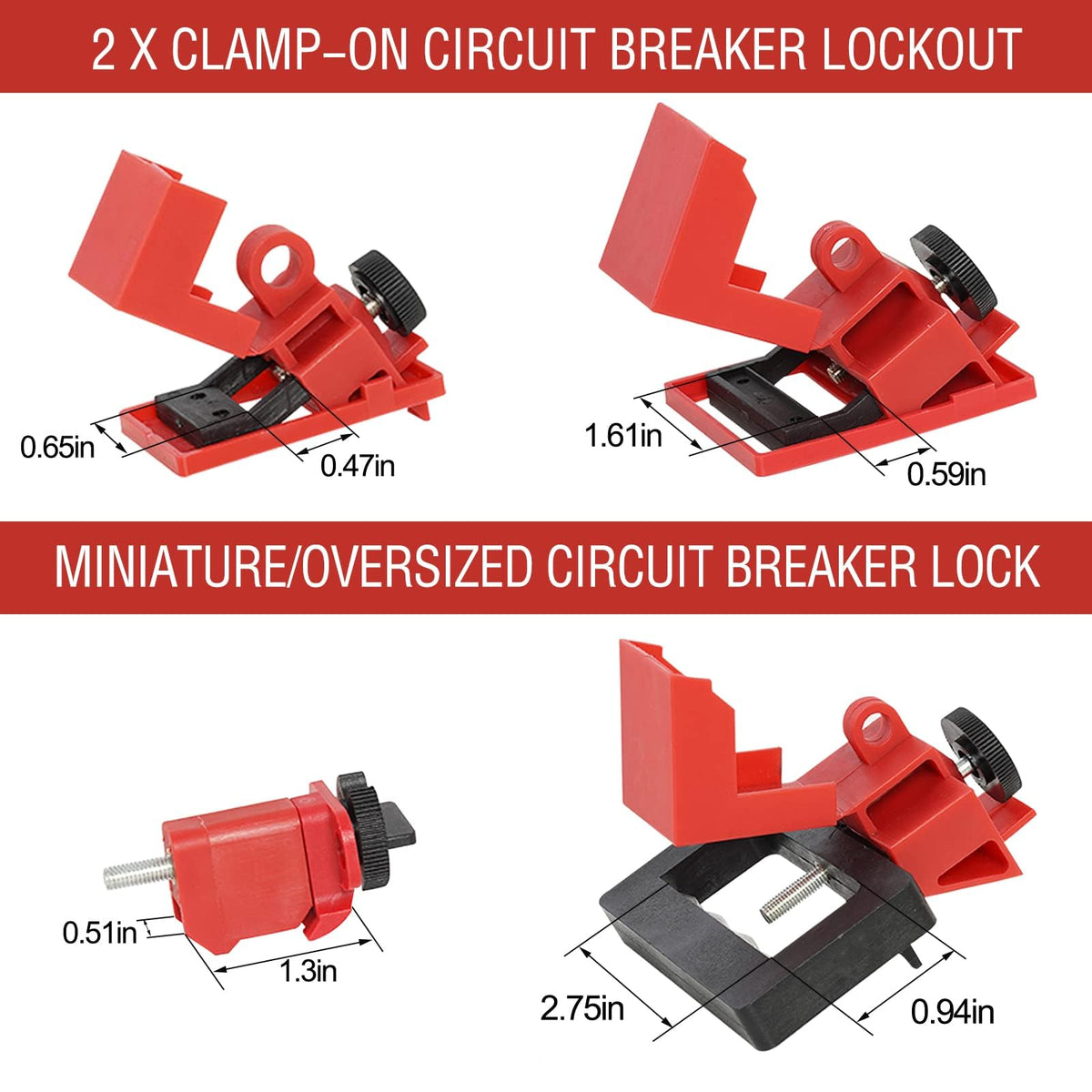 Electrical Lockout Tagout Kit, Lock Out Tag Out Kits with Safety Padlocks