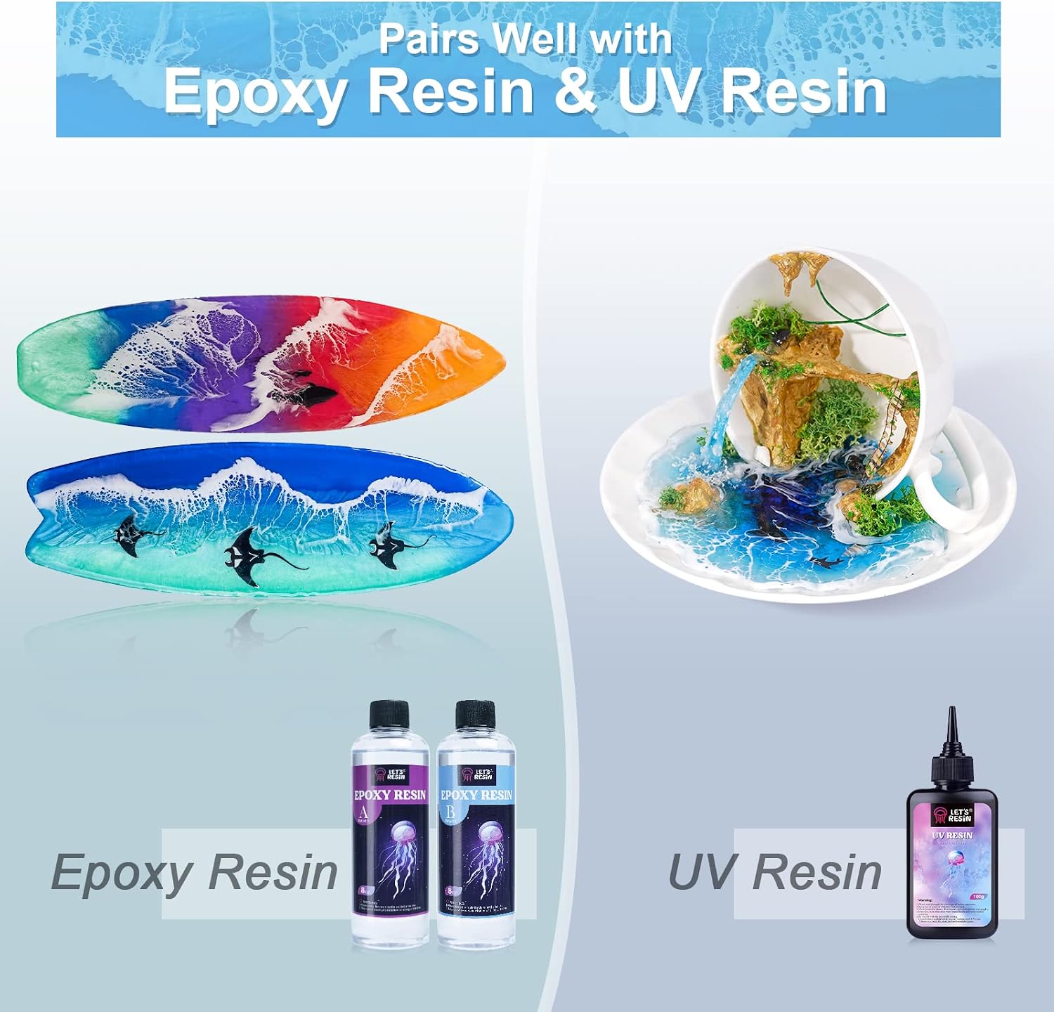 Ocean White Epoxy Resin Pigment 167g/5.89oz for Epoxy Resin | High Concentrated Pigment Paste for UV Resin, UV